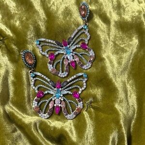 Elegant Butterfly Crystal Earrings